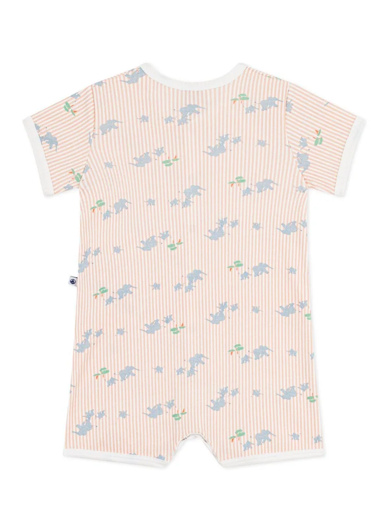 بيتي باتو Babies' short animal print cotton jumpsuit